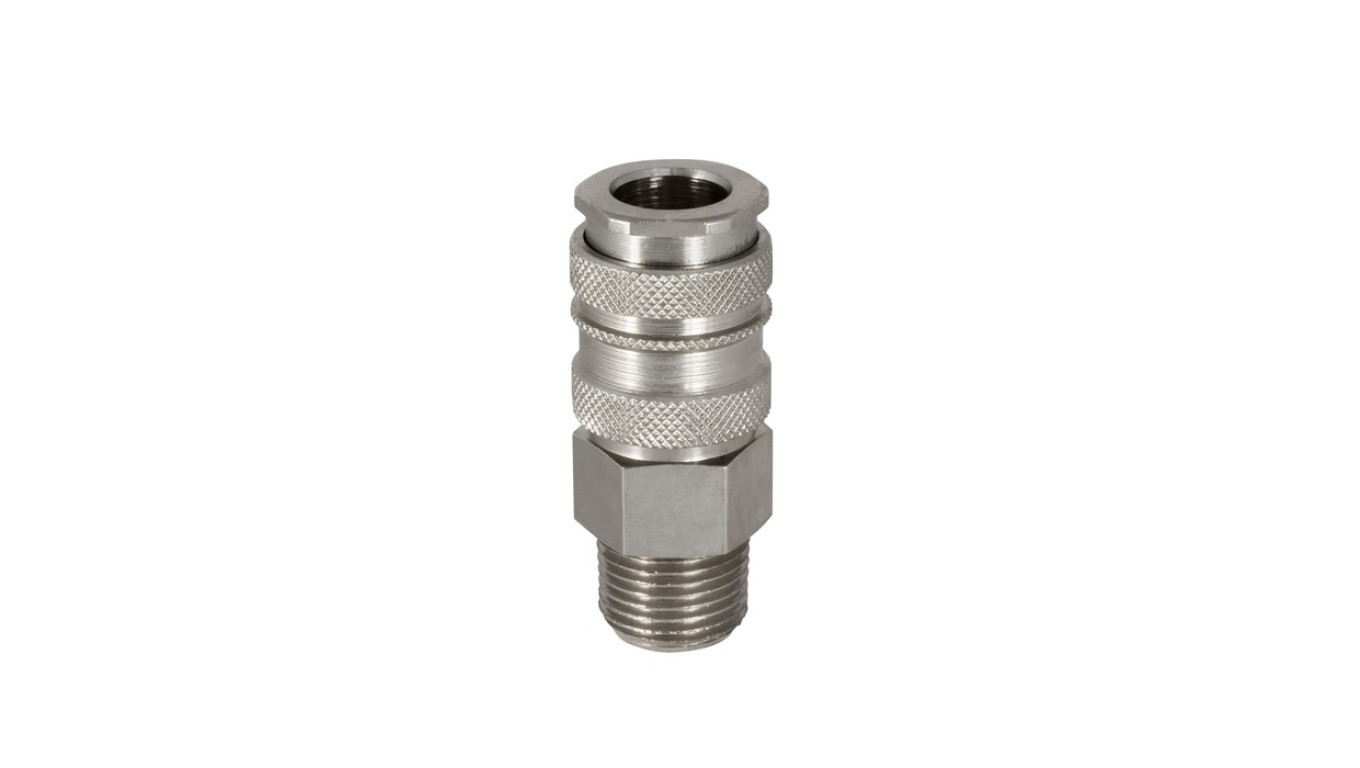 Pneumatic quick connector DN10 type 27, R 1/2 M, quick connector socket,  /T2UK