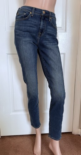 Neu 7 For All Mankind Gwenevere Skinny Jeans Medium Wash Stretch Denim Gr. 29 - Bild 6 von 16