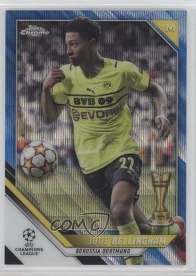 2021 Chrome UEFA Champions League Blue Wave Refractor 61/75 Jude Bellingham 0t30