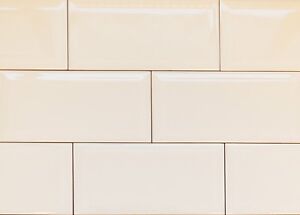 Victorian Subway Bevel Brick Cream, Cream Beveled Subway Tile