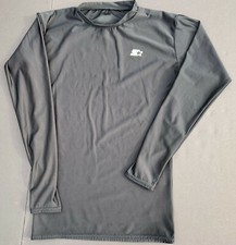 Starter MEN T Shirt TEES LongSleeve RUNNING Hockey Soccer Baseball Black M MD
