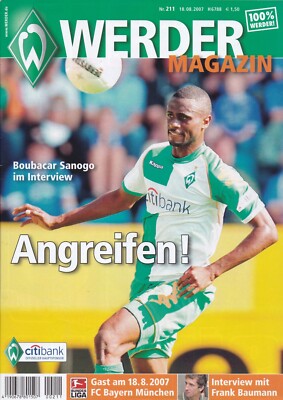 Programm Werder Bremen - FC Bayern München 18.08.2007 - 1.Liga 2007/2008