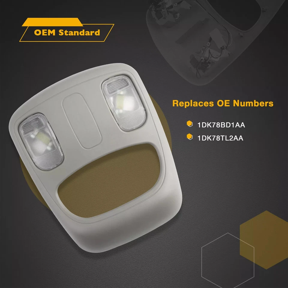 Overhead Console Housing Reading Light for 2002-10 Ram 1500 2500 3500 1DK78BD1AA — 第 2/4 张图片