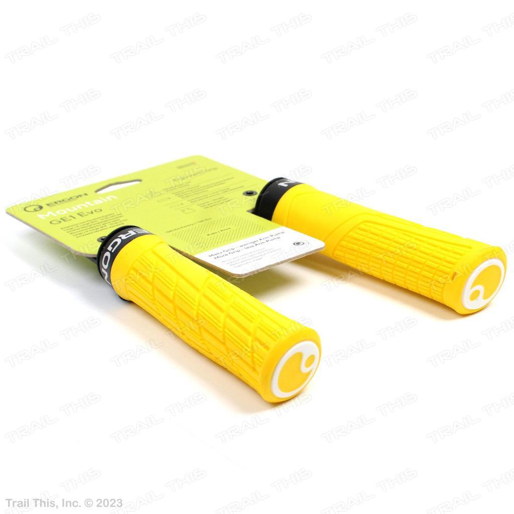 Ergon GE1 Evo Large Lock-On Handlebar Bike Grips MTB Enduro Bike - Yellow Mellow