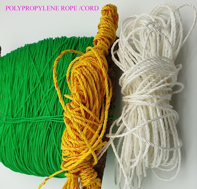 2 MM, 1 MM POLYPROPYLEN-NYLONSCHNUR-SEIL. GARTENDECKER DACHDECKER ANHÄNGERSEIL