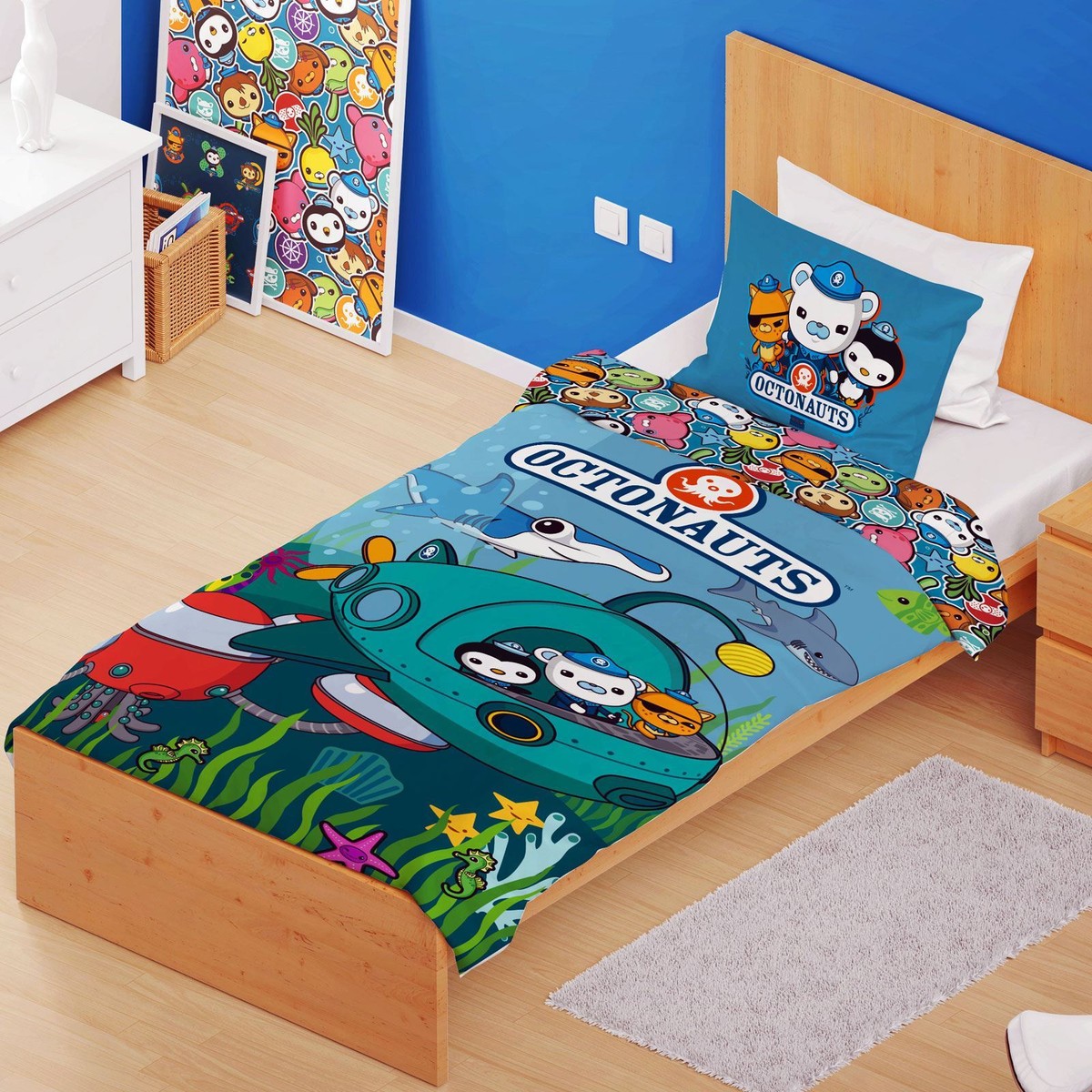 OCTONAUTS MISSION SINGLE DUVET COVER SET REVERSIBLE KIDS BEDDING