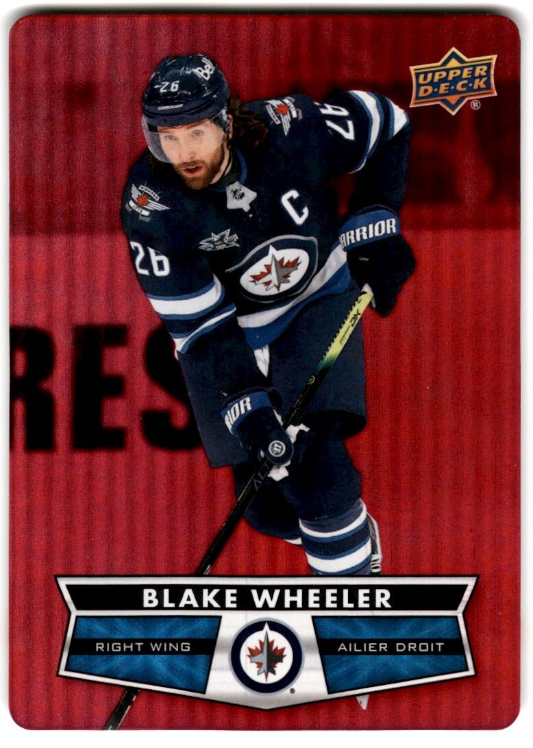 Blake Wheeler 2021-22 Upper Deck Tim Hortons Red Die Cut #DC-30 Winnipeg Jets