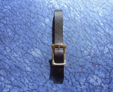 1 New Skinny 3/8 inch Black Leather Pocket Watch Fob Strap