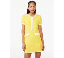 Free Assembly Women’s Mini Sweater Dress With Scalloped Trim Size Medium NWT