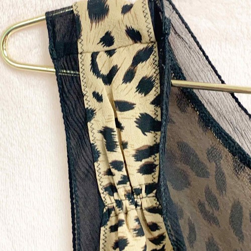 The Limited Tank Sleeveless Blouse Top Animal Print Sheer Fabric Womens Size XL - Picture 4 of 9