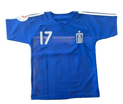 Greek National Team Euro 2008 Youth Boys Jersey Medium #17 Gekas  - Pre-Owned