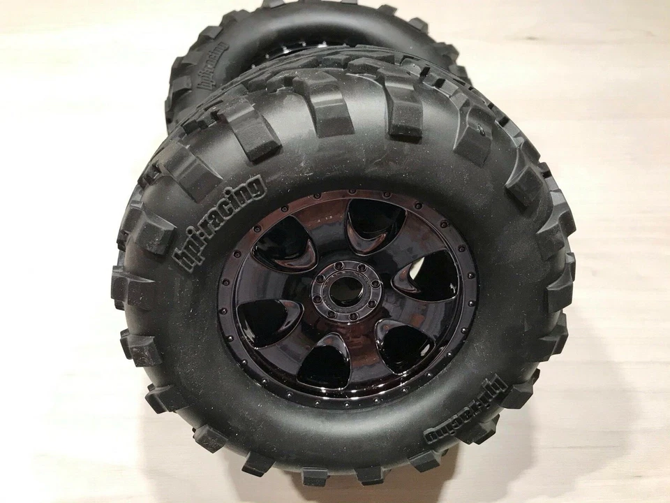 HPI 2 Kompletträder Reifen 4462 GT2 Felge 105801 Warlock Savage XL Flux / X4.6 - Bild 2 von 3