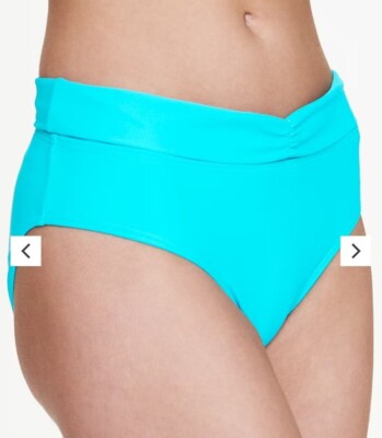 Matalan Turquoise Fold over Bikini Bottoms Size 20 Bnwt