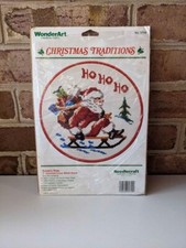 WonderArt Christmas Traditions Cross Stitch Kit - Santa's Ride No. 5709