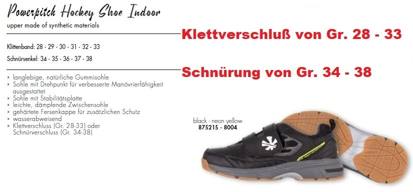 Reece Powerpitch Hallenschuh Jr 875212-8004 Indoor Hockey Schule Handball Freize