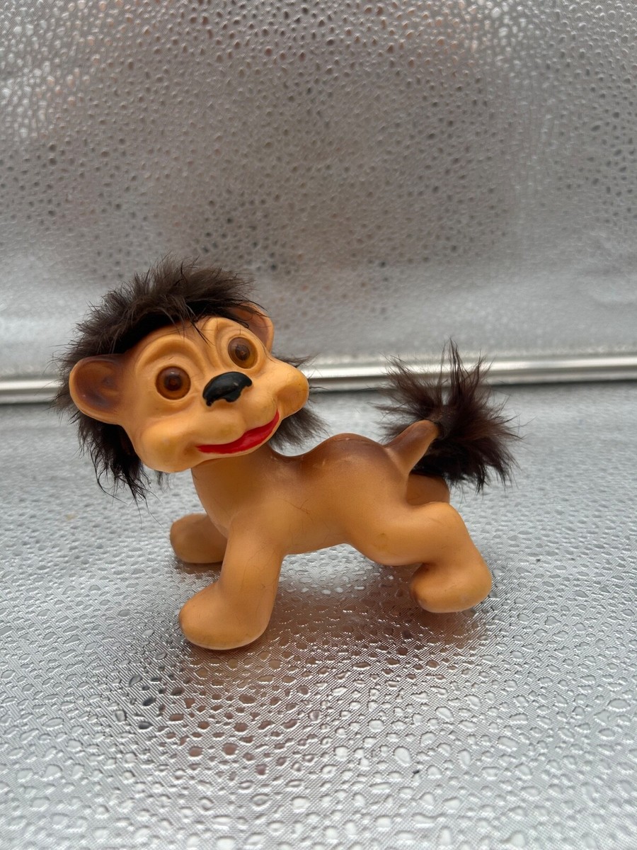 SALE Inches Vintage 1960's Thomas DAM LION TROLL Hair Amber Eyes