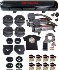 Kit Air Ride 2600 bolsas 3/8 válvulas transparente 7 interruptores camiseta sin tanque se adapta a 63-72 Chevy C10