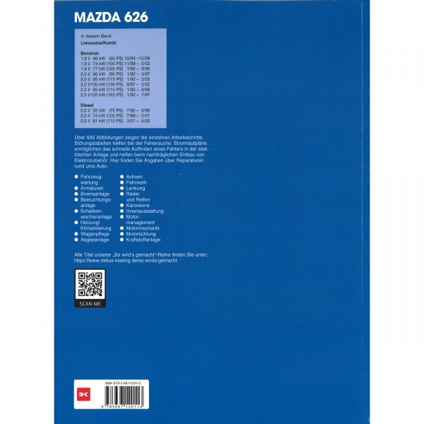 Thumbnail - Mazda 626 Kombi 01.1992-05.2002 So Wird's Gemacht Reparaturhandbuch