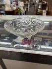 Vintage Anchor Hocking Early American Prescut Clear Glass 3 leg  Bowl