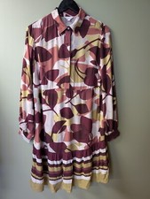 NEXT MATERNITY & NURSING GREY PRINT SHIRT DRESS SIZE 8