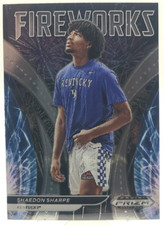 2022-23 Prizm Draft Picks Fireworks FW-SS Shaedon Sharpe - Kentucky Wildcats