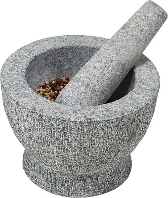 Kesper 71502 | Mörser mit Stößel aus Granit grau  Ø 18 x H 12 cm