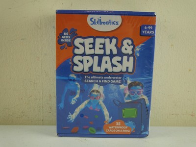 SEEK & SPLASH Skillmatics Underwater Search & Find 64 Gems Pool Water Game NEW