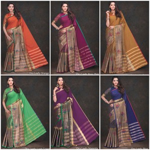Cotton rosato magenta indiano oro Bollywood lussureggiante Sari Saree Arancione Fancy blu Ethnic Silk Wedding Designer nuziale Pn rosa verde wfE1ROqWW