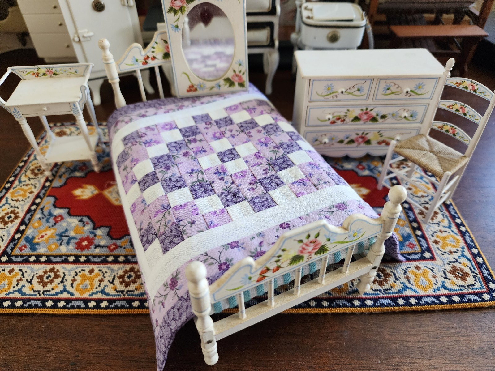 Complete Bedroom Set Artisan Jim & Shirley Hillhouse Dollhouse 112