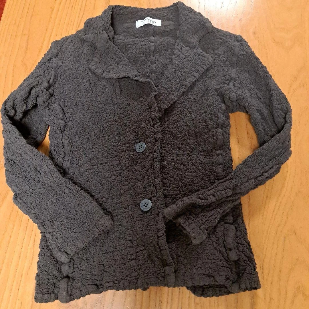 me ISSEY MIYAKE Cauliflower Jacket Charcoal Gray Tailored Jacket