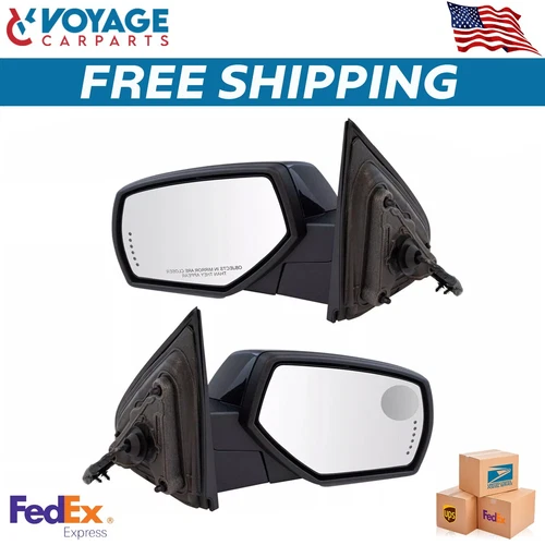 Mirror Set Power Fold Heated Memory Signal Left & Right Side For 2014-2019 GMC