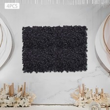 60 40cm 4 PCS Black Artificial Floral Backdrop Handmade Flower Wall Panel