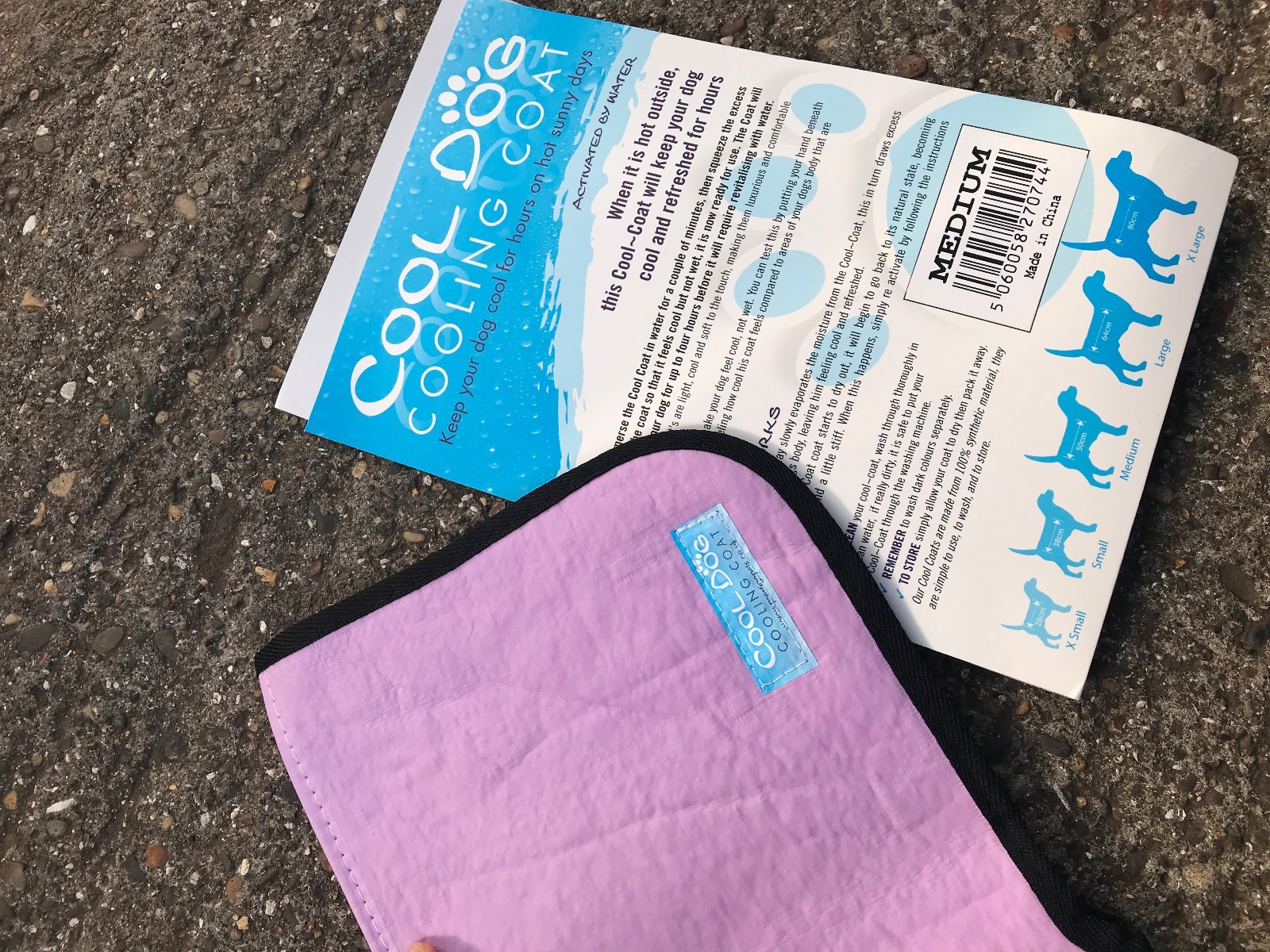 Dog Cool Cooling Coat Jacket Prestige Pink Lilac or Blue XS, S, M , L