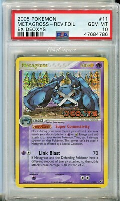 PSA 10 GEM MINT Pokemon METAGROSS Reverse Holo Rare 2005 ex PSA 10 GEM MINT Pokemon METAGROSS Reverse Holo Rare 2005 ex