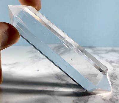 Natural Vogel Style Large Quartz Crystal Point Raw Gemstone+velvet gift bag
