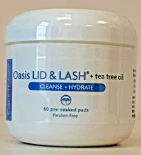 OASIS LID & LASH - 60 PRESOAKED PADS - CLEANSE + HYDRATE - EXP 02/2027