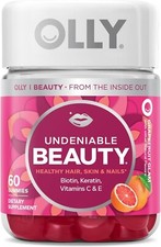 OLLY Undeniable Beauty Gummy, for Hair, Skin, Nails, Biotin, Vitamin C, Keratin