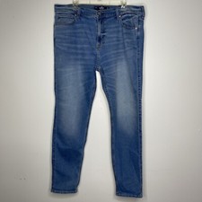 Hollister Men's 40X34 Athletic Skinny Taper Fit Jeans Medium Wash New Stretch