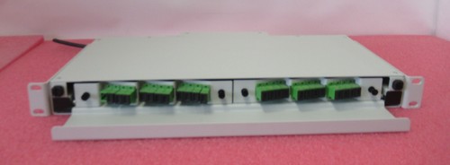 24 Port 19" 1HE weiß Rackmontage LWL Patchpanel SC Multimode Adapter - Bild 2 von 9