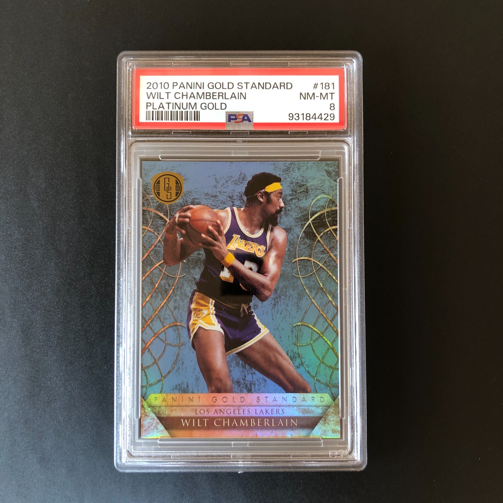 Wilt Chamberlain 2010-11 Panini Gold Standard #181 Platinum Gold /25 PSA 8  view 3