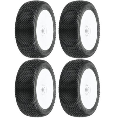 Pro-Line Slide Lock S3 Soft 1:8 Buggy Tires Mounted  V2 White Wheels (4) : F/R