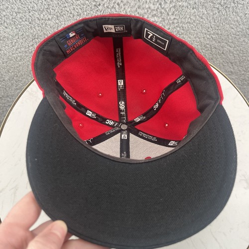 Chicago Cubs Snapback Hat MLB New ERA 9FIFTY Logo Spell Out Black Red Cap - Picture 6 of 6