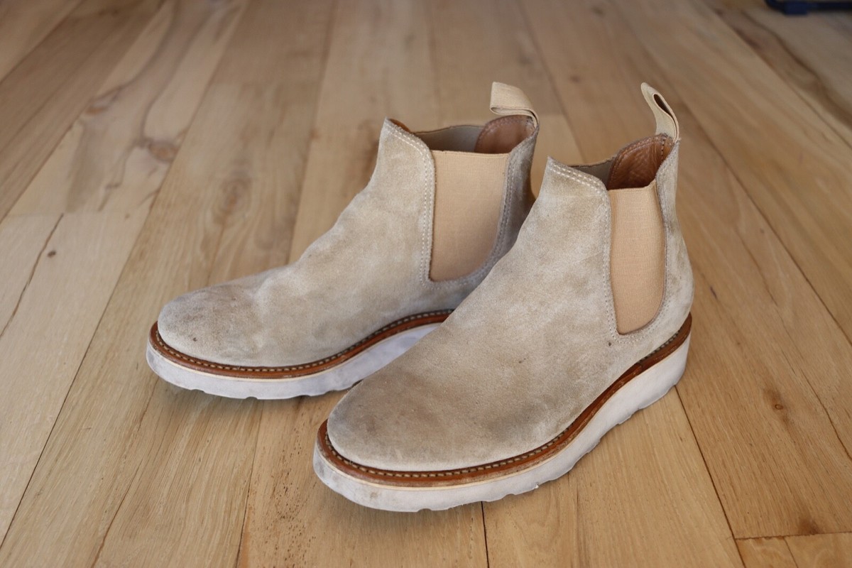 Viberg Chelsea Milkshake Calf Suede Morflex Sole Men Sz Wmn Sz