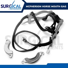 Equine Dental Speculum Horse Mouth Gag Stainless Leather McPherson German Grade