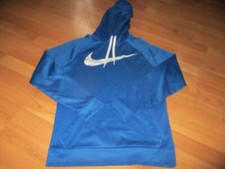 VERY NICE MENS NIKE DRI FIT ROYAL BLUE PULLOVER HOODIE SIZE S SMALL