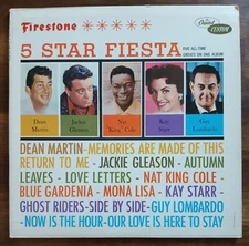 5 Star Fiesta Vinyl LP Record Album Dean Martin, Nat King Cole, Jackie Gleason