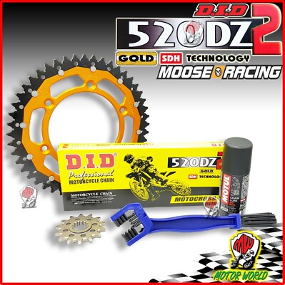 KIT TRASMISSIONE CATENA DID CORONA ARANCIONE PIGNONE KTM SX 250 2t 2015 2016