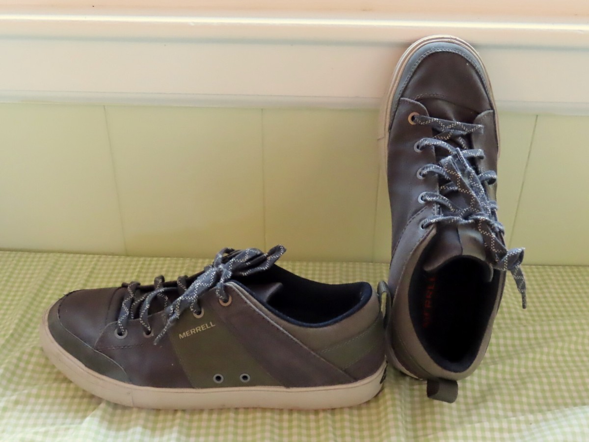 Men's Merrell Rant Discovery Lace Canvas Sneakers brown/olive green size