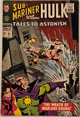 Tales To Astonish #86 Dec 1966 Sub-Mariner & The Hulk - Complete Solid Nice