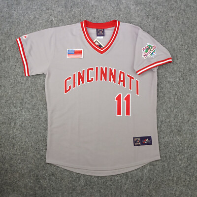 Barry Larkin 1990 Cincinnati Reds World Series Men's Grey